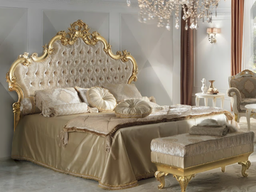 DIAMANTE - Wooden double bed with tufted headboard by CASA +39 - view 2